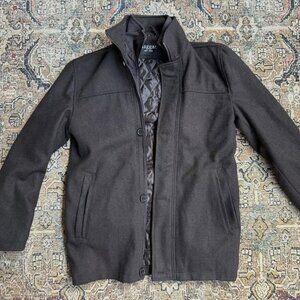 Haggar Men’s Premium Button Zipper Jacket Black Size M Medium